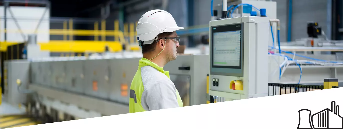 Man near industrial oven