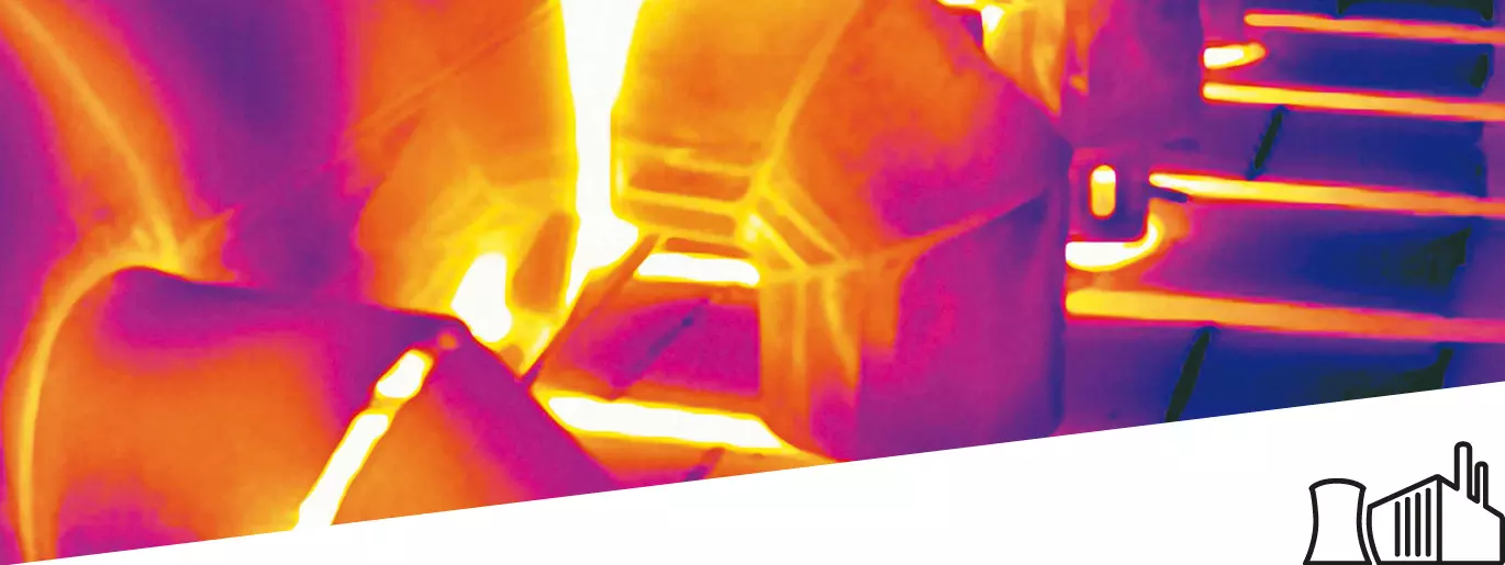 thermal picture showing heat loss in industry