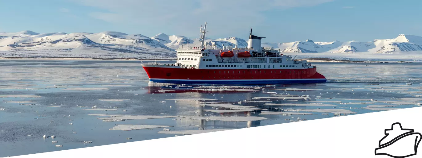 Ship in icy sea